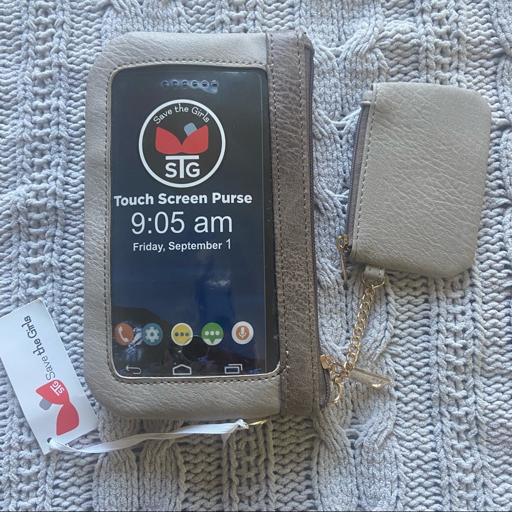 NWT Grey Wristlet